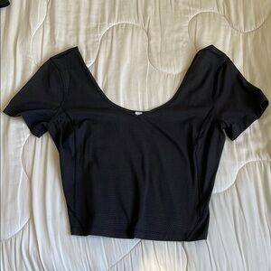 Lululemon Black Cropped Top